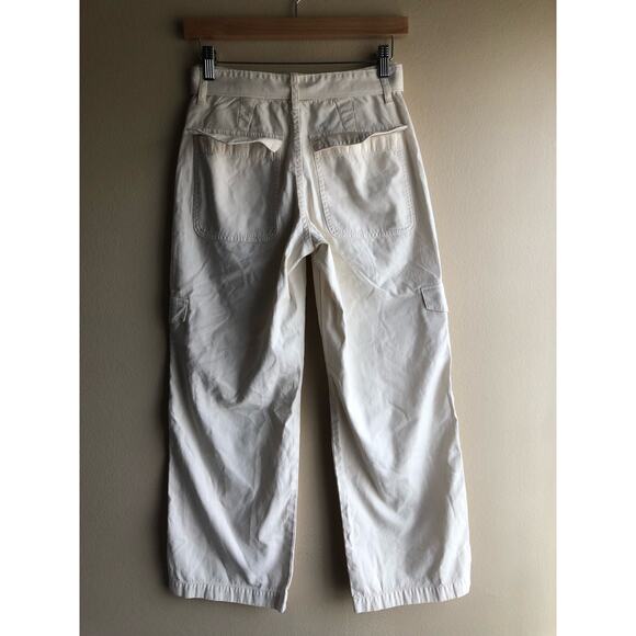New Madewell Cargo Cream Pants Size P24 Womens - Picture 5 of 9